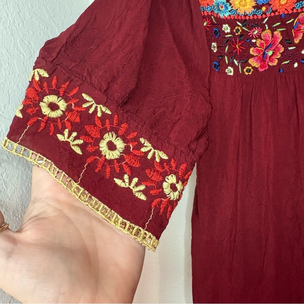 Johnny Was Embroidered Tunic Blouse Size Small - Picture 7 of 13